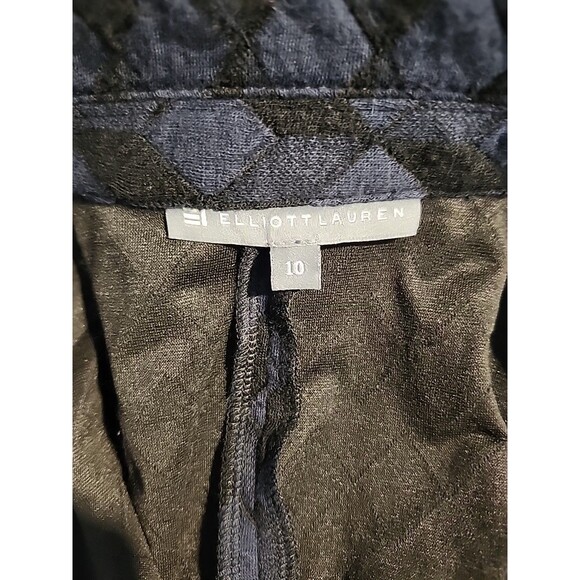 Elliott Lauren Blazer size 10 Quilted One Button Career Casual Designer Stretch - Picture 6 of 7